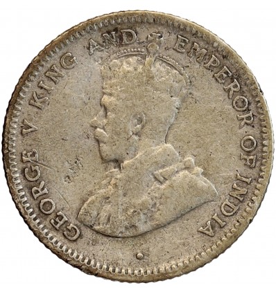25 Cents Georges V - Ceylan Argent