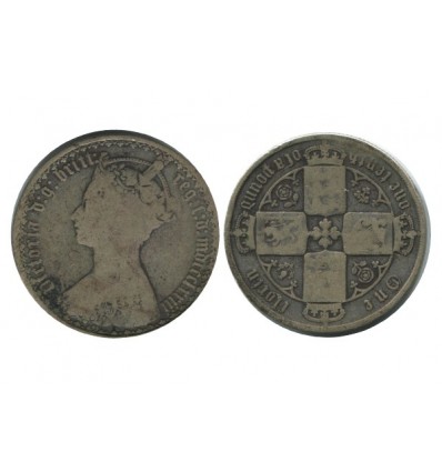 1 Florin Victoria Grande Bretagne Argent - Grande Bretagne