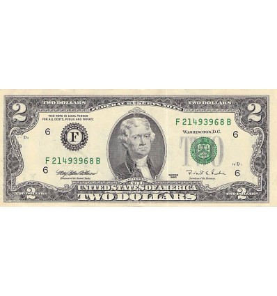 2 Dollars Etats-Unis 1995