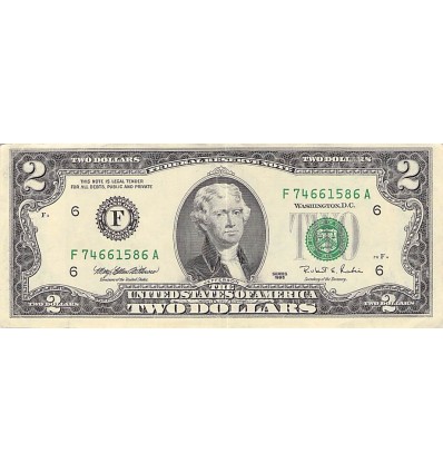2 Dollars Etats-Unis 1995