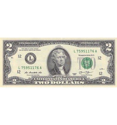 2 Dollars Etats-Unis 2013