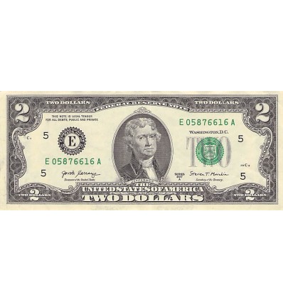2 Dollars Etats-Unis 2017