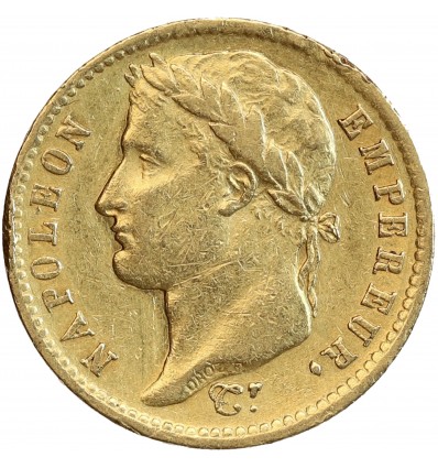 20 Francs Napoléon Ier Tête Laurée Revers Empire