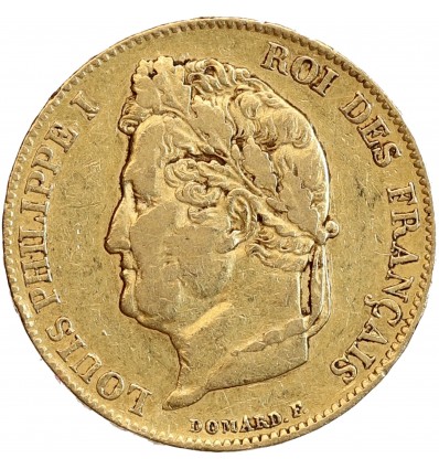 20 Francs Louis-Philippe Ier Tête Laurée