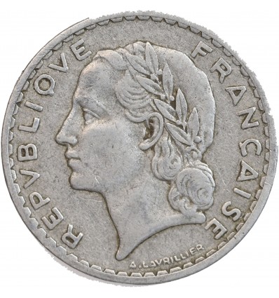 5 Francs Lavrillier Aluminium Quatrième République