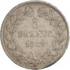 5 Francs Louis-Philippe Ier Tête Laurée Le I plus éloigné - Tranche en Relief