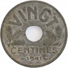 20 Centimes Etat Français Type Vingt