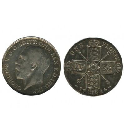 1 Florin Georges V Grande Bretagne Argent - Grande Bretagne