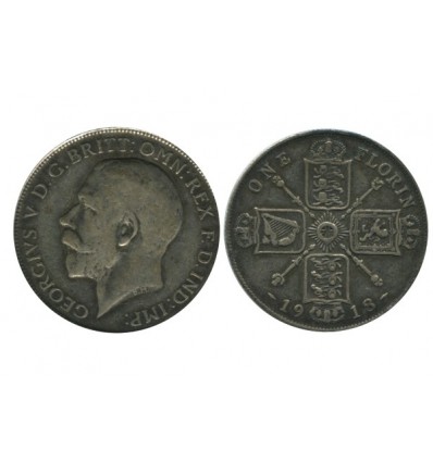 1 Florin Georges V Grande Bretagne Argent - Grande Bretagne