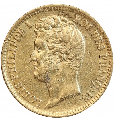 20 Francs Louis-Philippe Ier Tête Nue Tranche en Relief