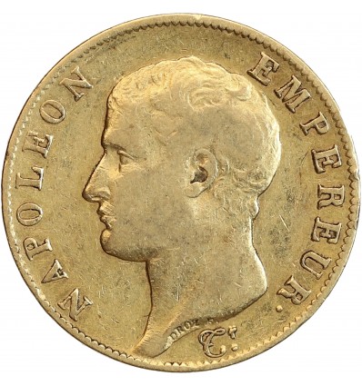 40 Francs Napoléon Ier Tête Nue Calendrier Grégorien