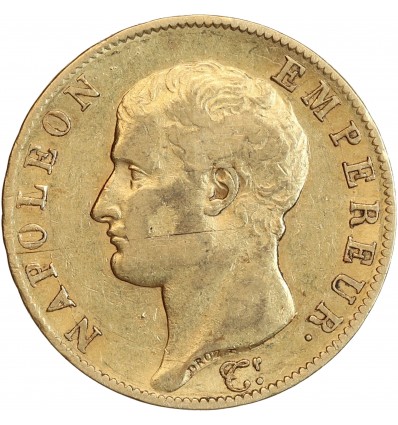 40 Francs Napoléon Ier Tête Nue Calendrier Grégorien