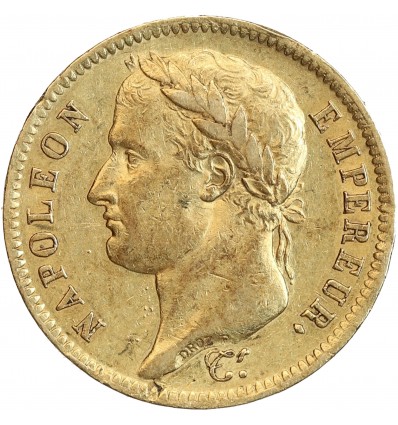 40 Francs Napoléon Ier Tête Laurée Revers Empire