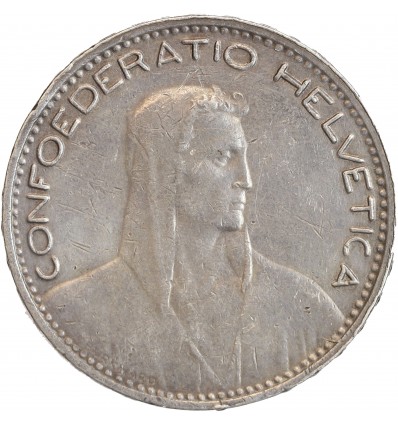 5 Francs Berger Suisse Argent - Confederation