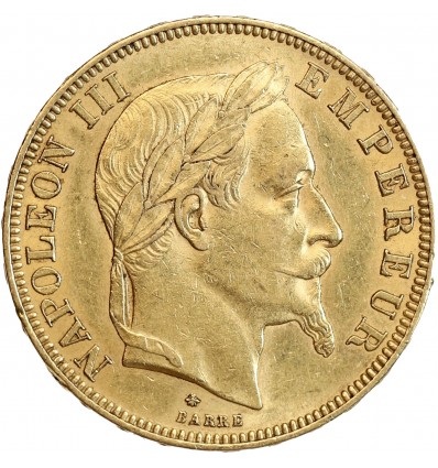 50 Francs Napoléon III Tête Laurée