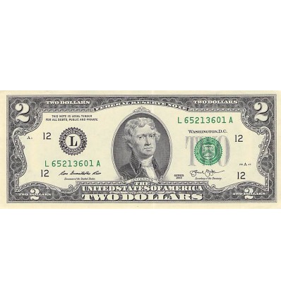 2 Dollars Etats-Unis 2013