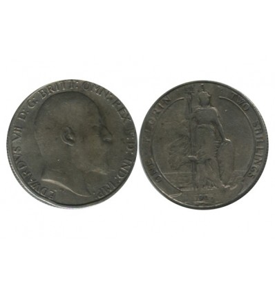 1 Florin Edouard VII Grande Bretagne Argent - Grande Bretagne