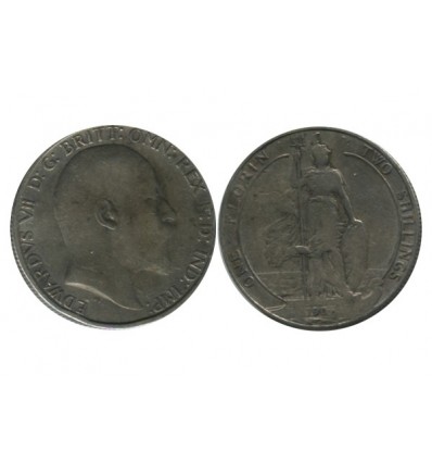 1 Florin Edouard VII Grande Bretagne Argent - Grande Bretagne