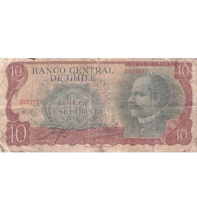10 Escudos Chili N.D.(1970)