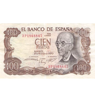 100 Pesetas Espagne 1970
