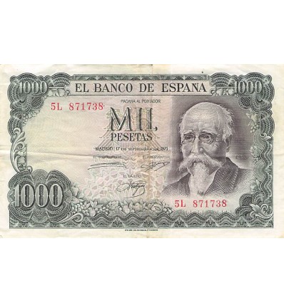 1000 Pesetas Espagne 1971
