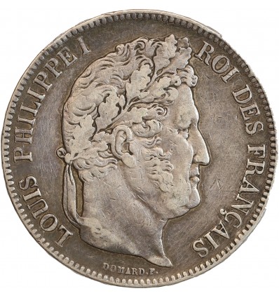 5 Francs Louis-Philippe Ier Tête Laurée Tranche En Relief