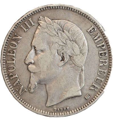 5 Francs Napoléon III Tête Laurée Second Empire