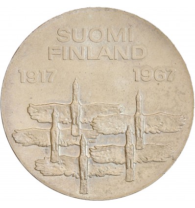 10 Markkaa 50ème anniversaire de l'Indépendance - Finlande Argent