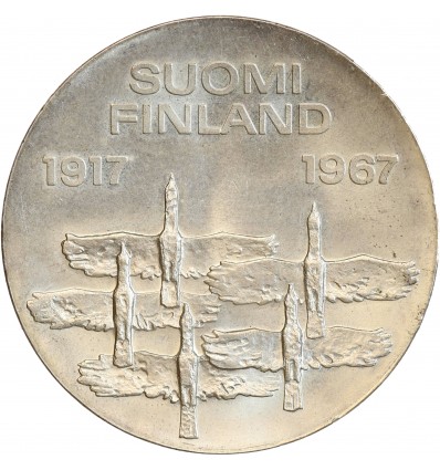 10 Markkaa 50ème anniversaire de l'Indépendance Finlande Argent