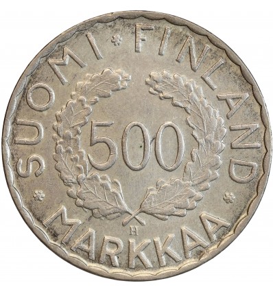500 Markkaa J.O. d'hiver d'Helsinki Finlande Argent