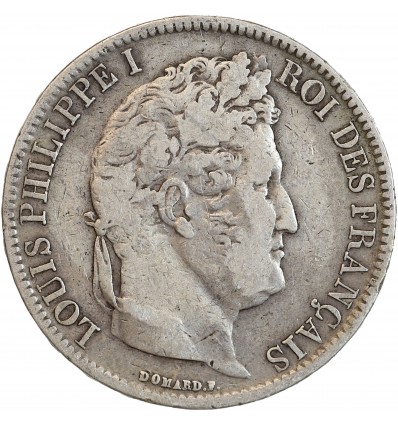 5 Francs Louis-Philippe Ier Tête Laurée Tranche En Relief