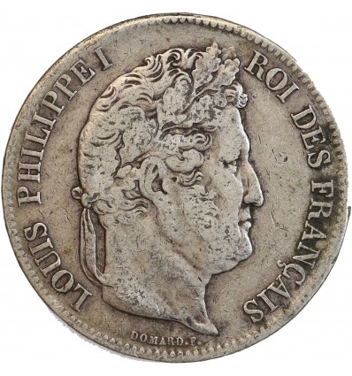 5 Francs Louis-Philippe Ier Tête Laurée Tranche En Relief