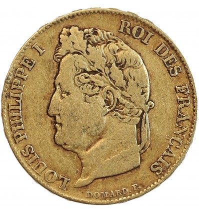 20 Francs Louis-Philippe Ier Tête Laurée