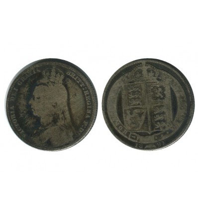 1 Shilling Victoria Grande Bretagne Argent - Grande Bretagne