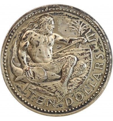 10 Dollars - Barbade Argent