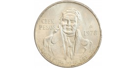 100 Pesos Morelos - Mexique Argent
