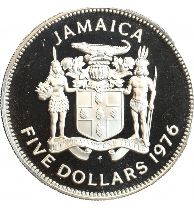 Avers : armoiries de la Jamaïque

Revers : portrait de Norman W. Manley à gauche