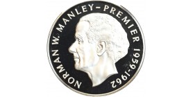 Avers : armoiries de la Jamaïque

Revers : portrait de Norman W. Manley à gauche