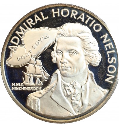 Avers : armoiries de la Jamaïque

Revers : buste de l'Amiral Nelson