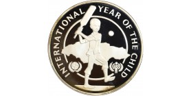 Avers : armoiries de la Jamaïque

Revers : enfant jouant au cricket