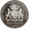 10 Dollars Guyana Argent