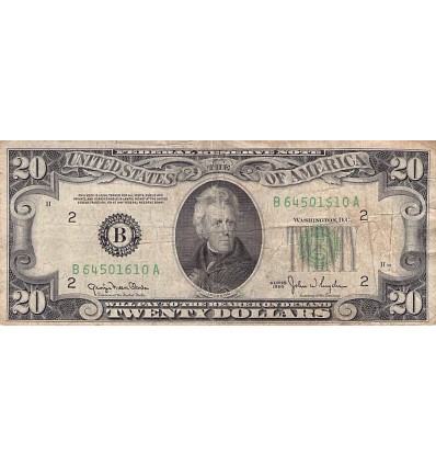 20 Dollars Andrew Jackson Etats-Unis 1950