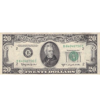 20 Dollars Andrew Jackson Etats-Unis 1950