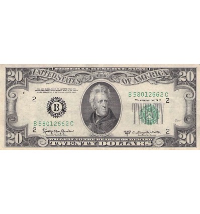 20 Dollars Andrew Jackson Etats-Unis 1950