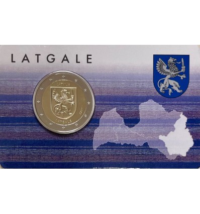 2 Euros Lettonie 2017 Coincard - Latgale B.U.