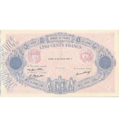 500 Francs Bleu et Rose - France 1931