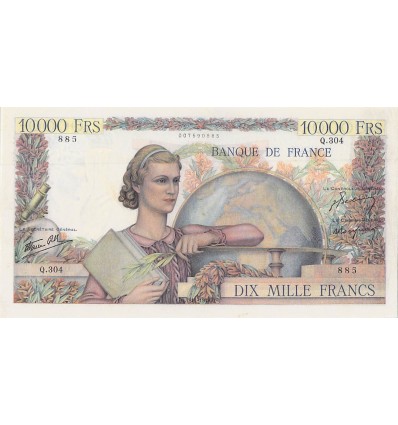 10000 Francs Génie Français - France 1946
