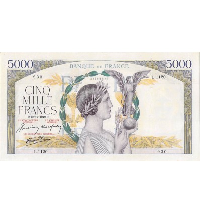 5000 Francs Victoire - France 1942