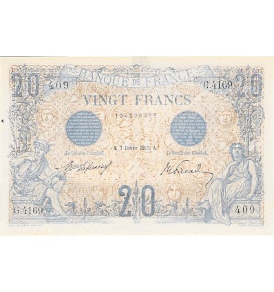 20 Francs Bleu - France 1913