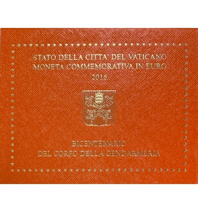 2 Euros Vatican 2016 - La Gendarmerie